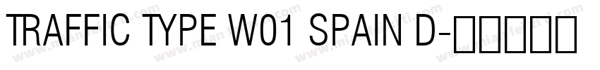 Traffic Type W01 Spain D字体转换